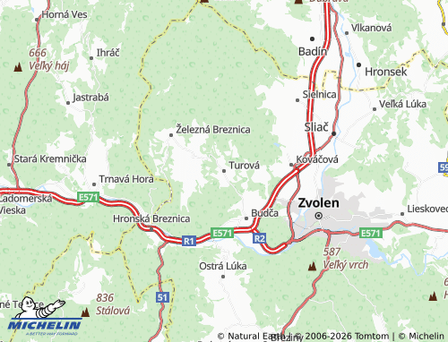 MICHELIN-Landkarte Turová - ViaMichelin