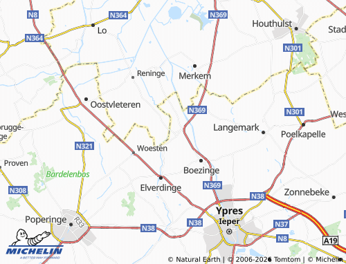 Mappa MICHELIN Zuidschote - ViaMichelin