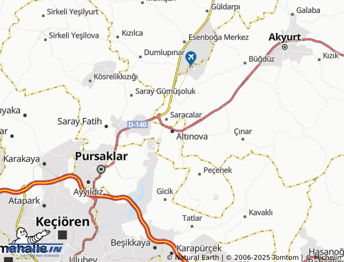 MICHELIN Altınova map - ViaMichelin