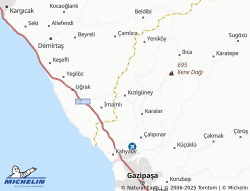MICHELIN Kızılgüney map - ViaMichelin