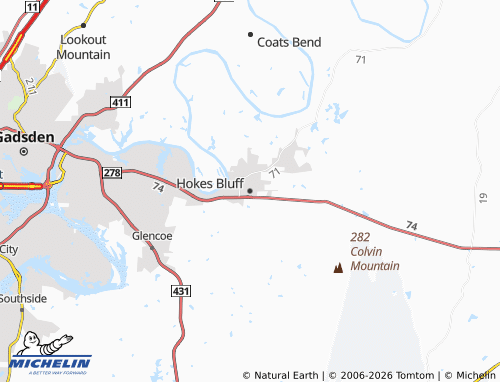 Mapa MICHELIN Hokes Bluff - ViaMichelin