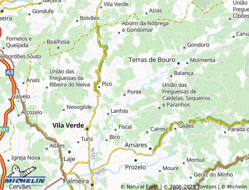 MICHELIN Ponte map - ViaMichelin
