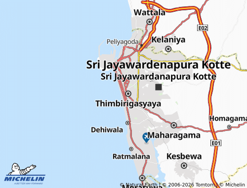 Mappa MICHELIN Milagiriya - ViaMichelin