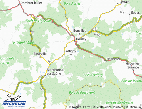 Mappa MICHELIN Attigny - ViaMichelin