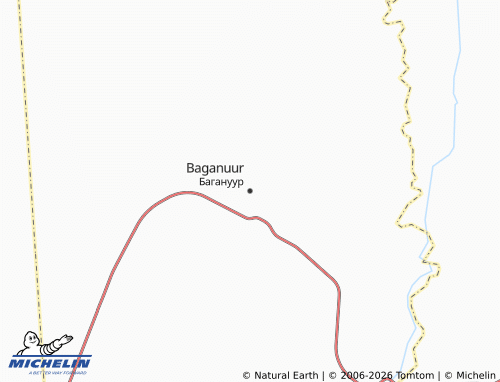 MICHELIN Baganuur map - ViaMichelin