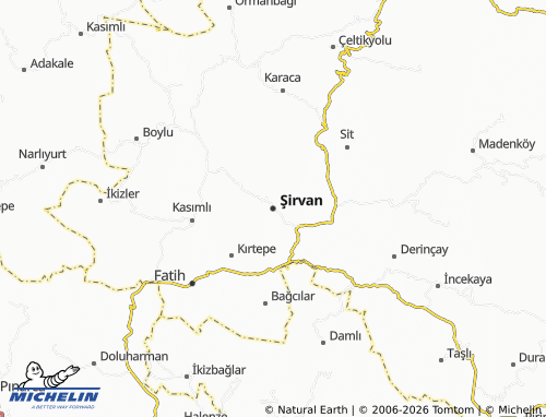 Kaart MICHELIN Şirvan - ViaMichelin