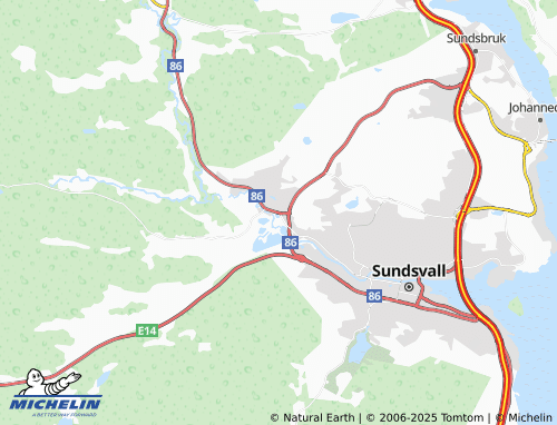 MICHELIN Bergsåker map - ViaMichelin