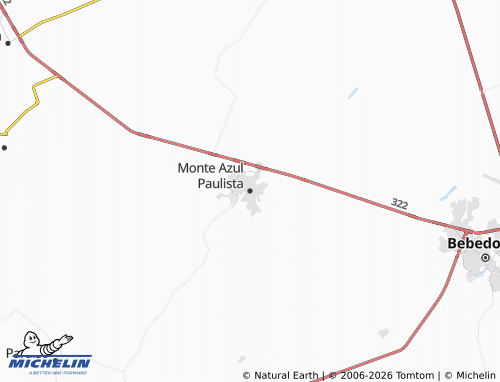 Mapa MICHELIN Monte Azul Paulista - ViaMichelin