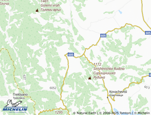 MICHELIN Elovdol map - ViaMichelin