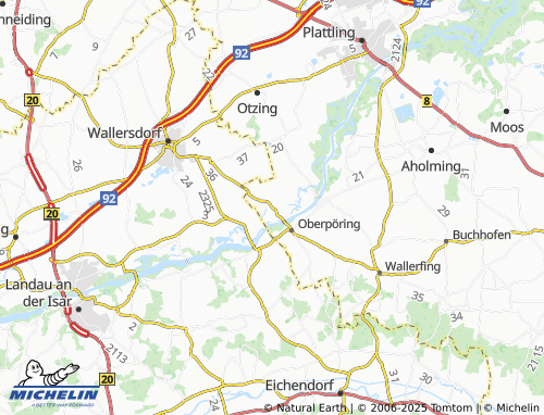 MICHELIN Oberpöringermoos map - ViaMichelin