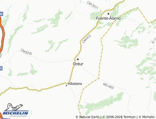 MICHELIN Ontur map - ViaMichelin