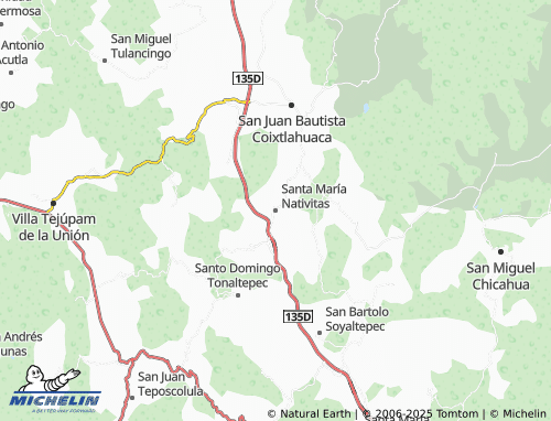 MICHELIN Santa María Nativitas map - ViaMichelin