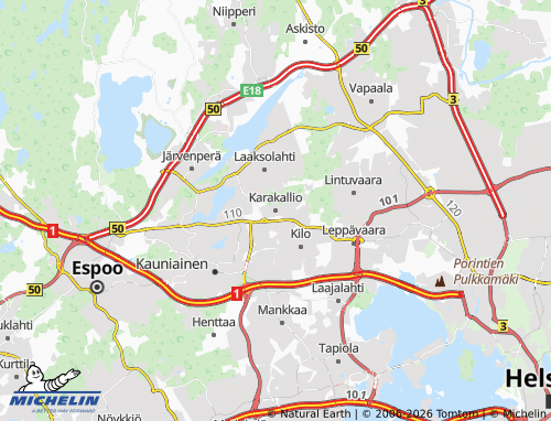 Kaart MICHELIN Karakallio - ViaMichelin