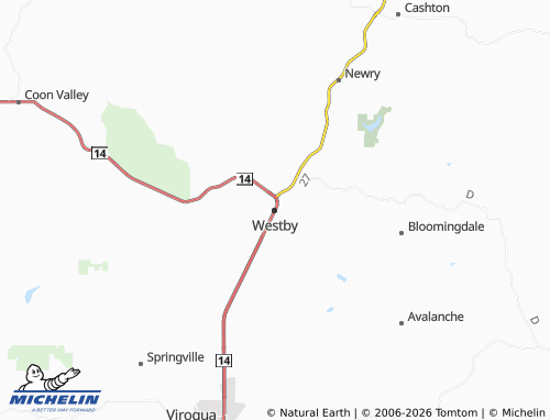 Kaart MICHELIN Westby - ViaMichelin