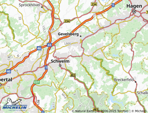 MICHELIN Büttenberg map - ViaMichelin