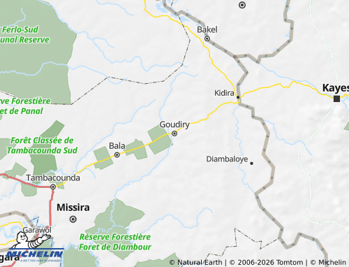 MICHELIN-Landkarte Goudiry - ViaMichelin