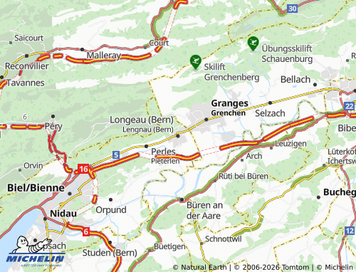 Mapa MICHELIN Lengnau BE - ViaMichelin