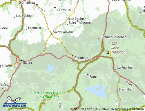 Mappa MICHELIN Commana - ViaMichelin