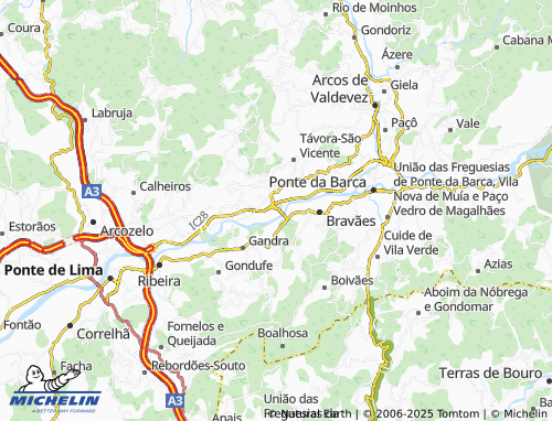 MICHELIN Ribeira do Rio map - ViaMichelin