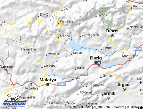 MICHELIN Keban map - ViaMichelin