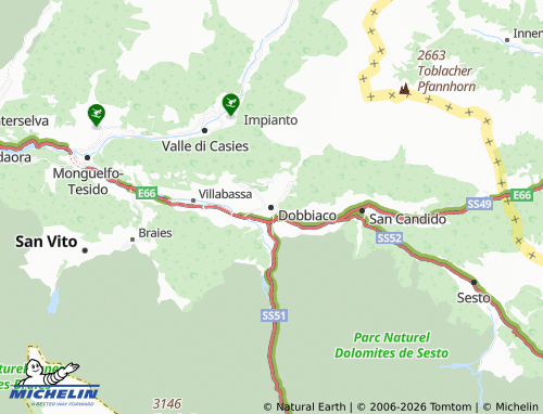 Mappa MICHELIN Dobbiaco - ViaMichelin