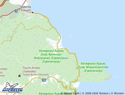 MICHELIN Olympiada map - ViaMichelin