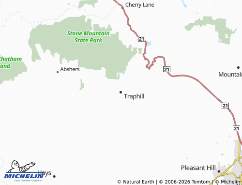 Mapa MICHELIN Traphill - ViaMichelin