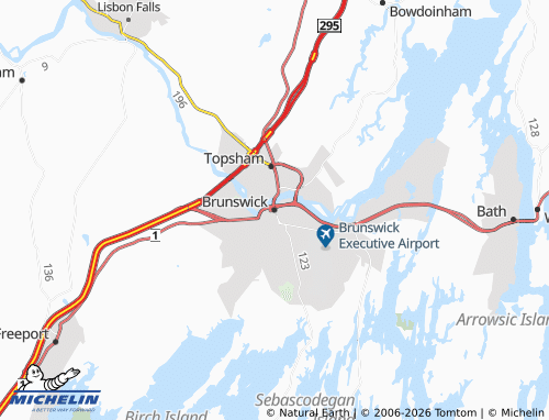 Carte MICHELIN Brunswick - ViaMichelin
