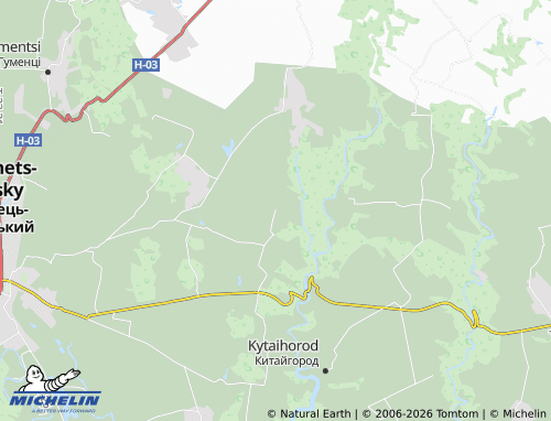 MICHELIN Kniazhpil map - ViaMichelin