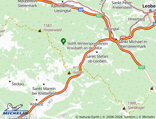 MICHELIN Kraubath an der Mur map - ViaMichelin
