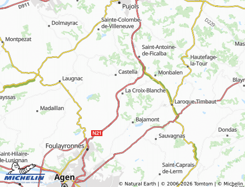Carte MICHELIN La Croix-Blanche - ViaMichelin