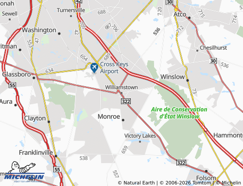 Carte MICHELIN Williamstown - ViaMichelin