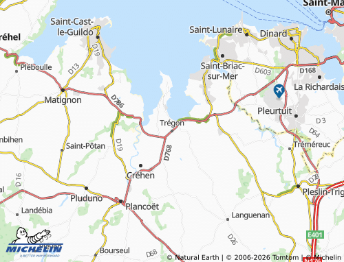 MICHELIN Trégon map - ViaMichelin