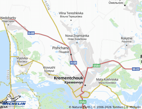 Mappa MICHELIN Pishchane - ViaMichelin