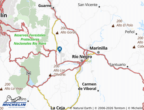 MICHELIN Abreo map - ViaMichelin