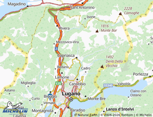 Carte MICHELIN Tesserete - ViaMichelin