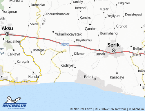 MICHELIN-Landkarte Dikmen - ViaMichelin