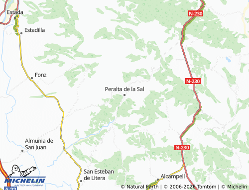 MICHELIN Peralta de la Sal map - ViaMichelin