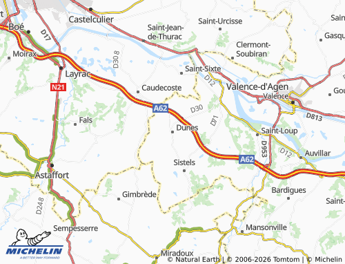 Mappa MICHELIN Dunes - ViaMichelin