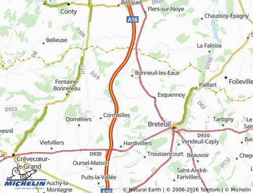 Carte MICHELIN Fléchy - ViaMichelin
