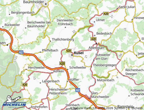 MICHELIN-Landkarte Kusel - ViaMichelin