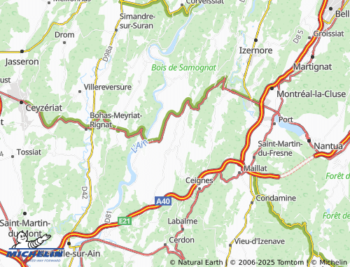 MICHELIN Leyssard map - ViaMichelin