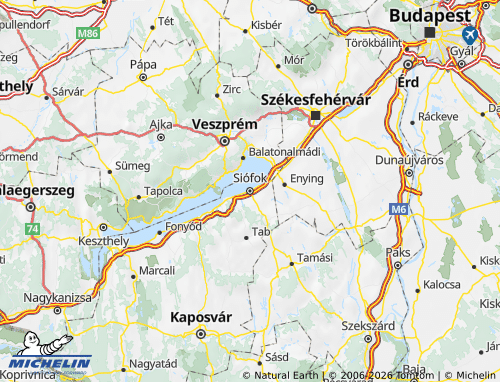 Mappa MICHELIN Siófoki járás - ViaMichelin