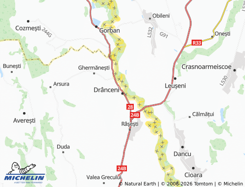 MICHELIN-Landkarte Drânceni - ViaMichelin