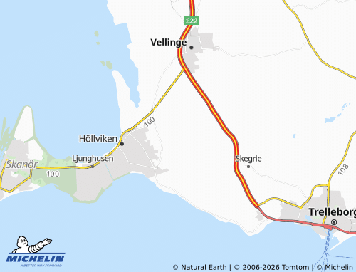 MICHELIN Räng Västra map - ViaMichelin