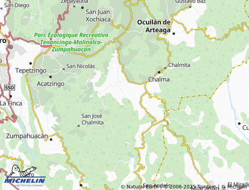 MICHELIN Amate Amarillo map - ViaMichelin