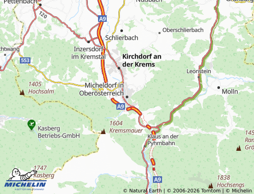 MICHELIN-Landkarte Micheldorf in Oberösterreich - ViaMichelin