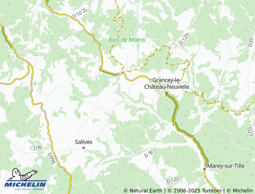 Kaart MICHELIN Busserotte-et-Montenaille - ViaMichelin