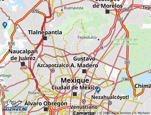 Kaart MICHELIN Invi Ticomán - ViaMichelin