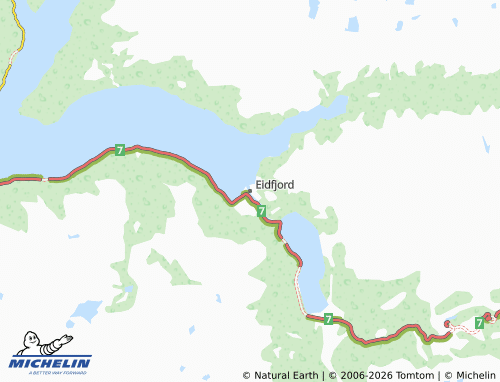 Mapa MICHELIN Eidfjord - ViaMichelin